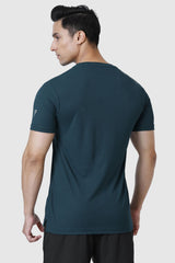 Checks Running T-shirt Bottle Green