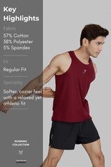 Pulse Running Tank Deep Red