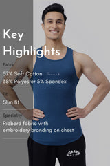 Ribbed Tank Teal