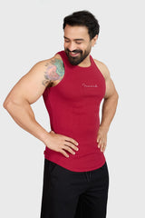 Ribbed Tank Red