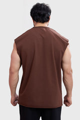 Shell Raw Capsleeves Tank Brown