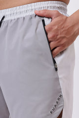Snap Colourblock Shorts Light Grey