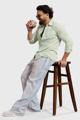 Aero Fullsleeves Shirt Light Green