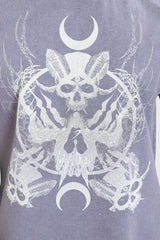 Restricted Washed Capsleeve tank Light Grey