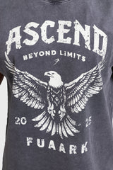 Ascend Washed Capsleeve Tank Dark Grey