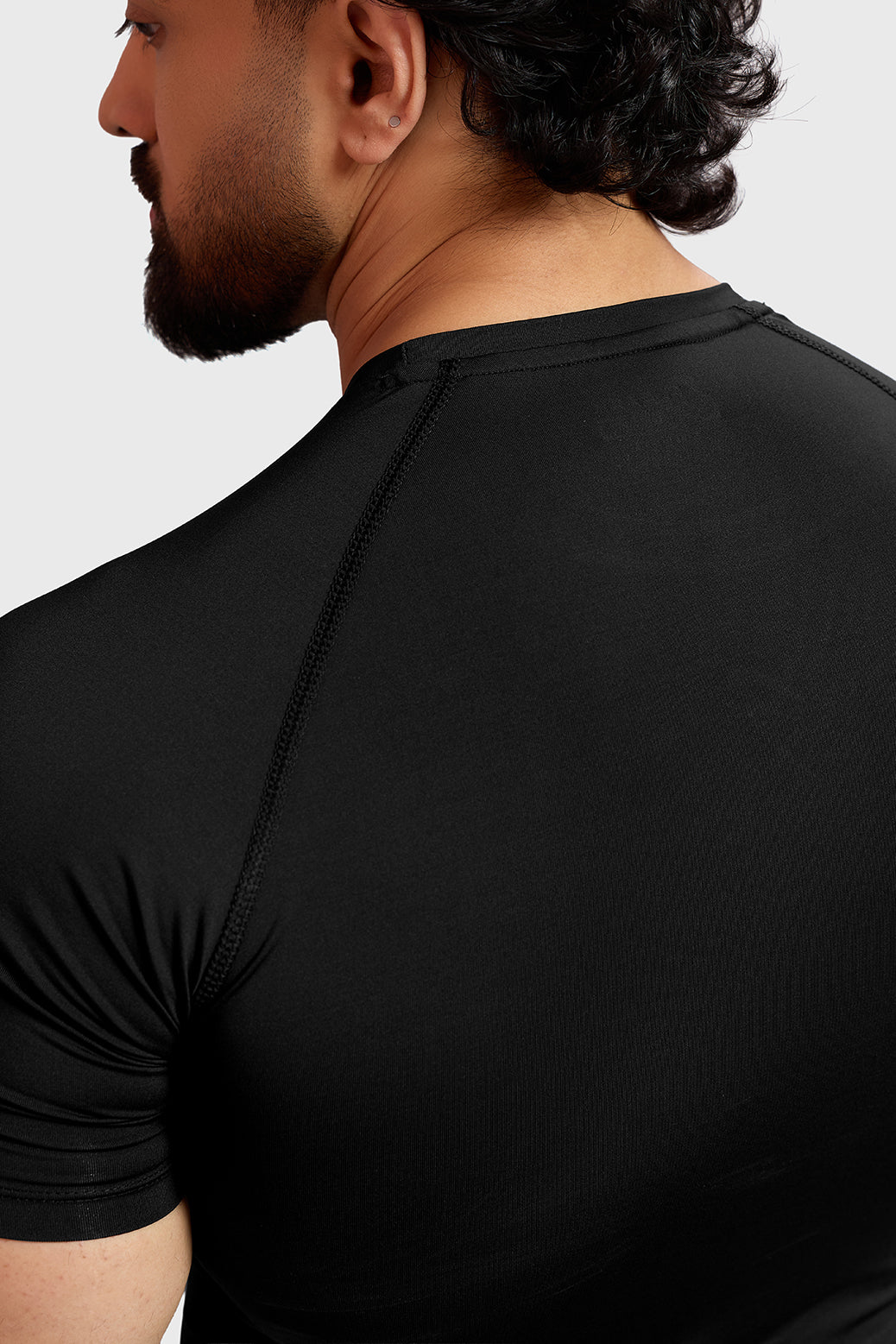 Compression T-shirt Black/ Blue Logo