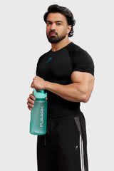 Compression T-shirt Black/ Blue Logo