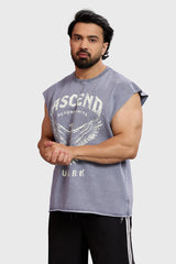 Ascend Washed Capsleeve Tank Light Grey