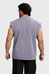 Ascend Washed Capsleeve Tank Light Grey