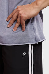 Ascend Washed Capsleeve Tank Light Grey