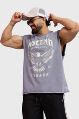 Ascend Washed Capsleeve Tank Light Grey