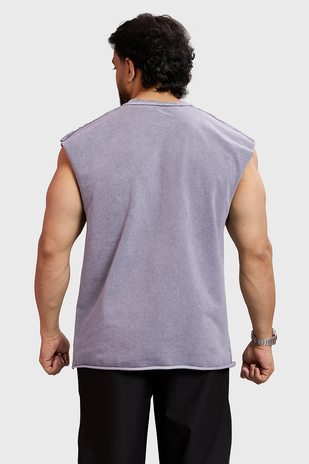 IronWill Washed Capsleeves Tank Light Grey