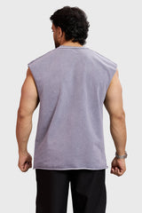 IronWill Washed Capsleeves Tank Light Grey