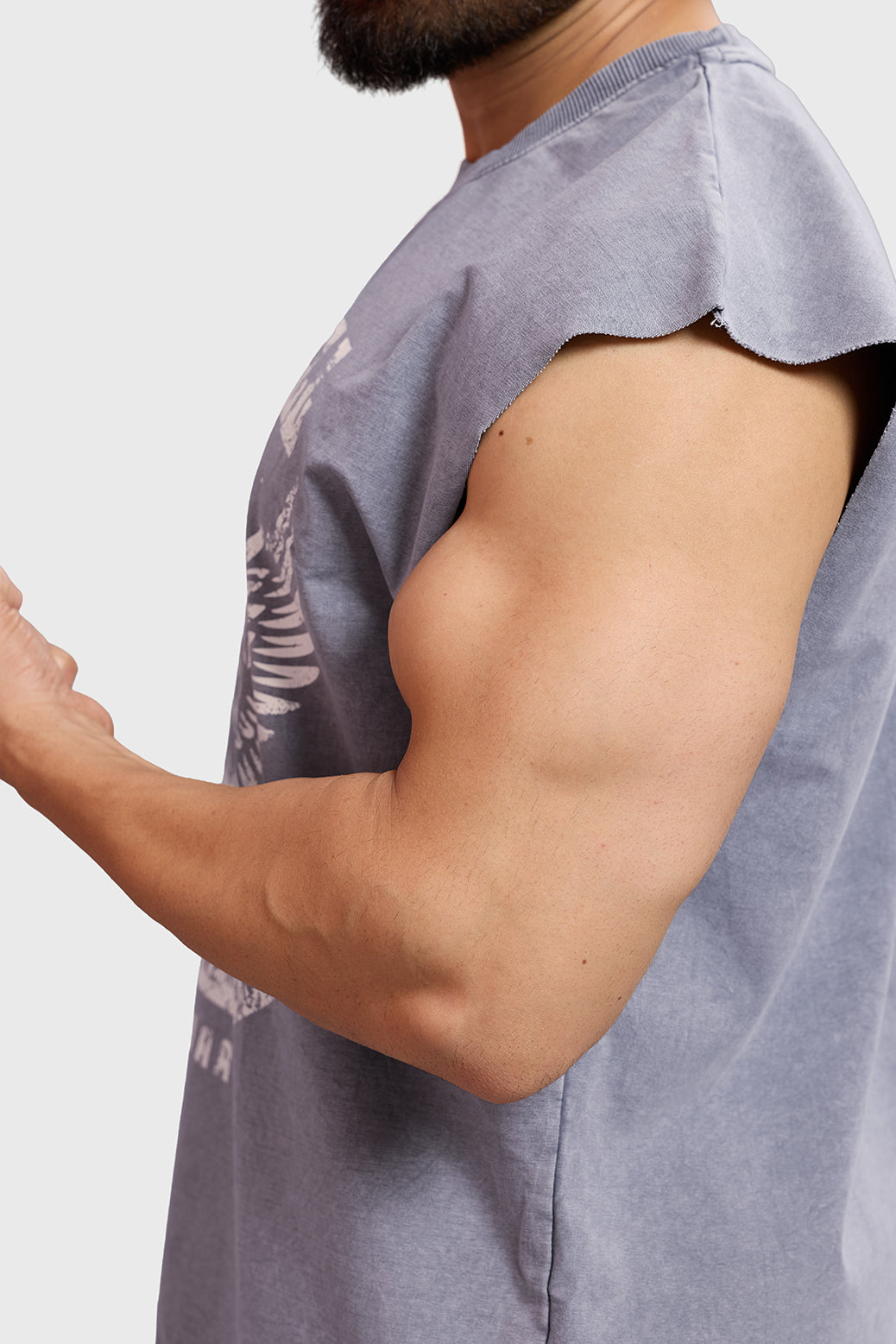 IronWill Washed Capsleeves Tank Light Grey