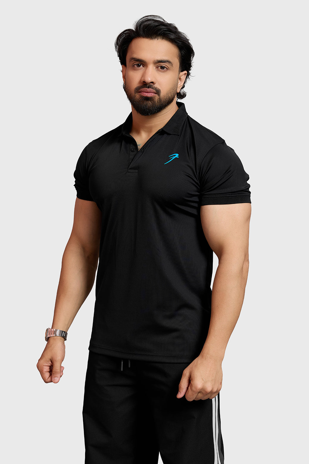 Obsidian Polo T-shirt Black