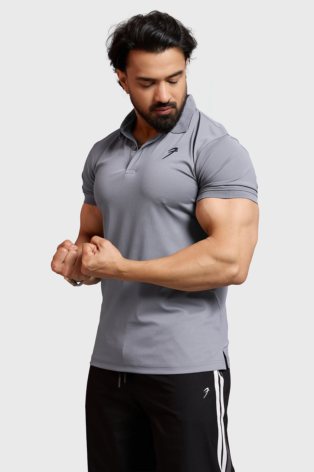 Obsidian Polo T-shirt Light Grey