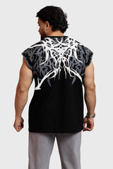 Grim Capsleeve Tank Black