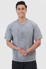 Shadow Washed Oversized T-shirt Light Grey
