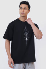 Twin Sword Oversized  T-shirt Black