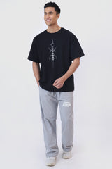 Twin Sword Oversized  T-shirt Black