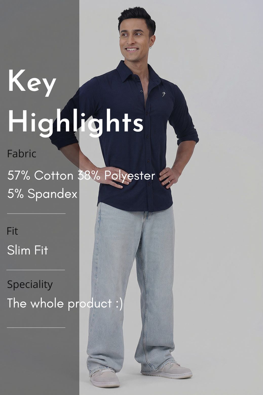 Aero Fullsleeves Shirt Navy