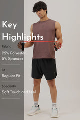 Essential Soft Muscle Tank Brown