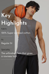 Fortis Deep Arm Tank Grey