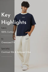 Heavyweight Oversized T-shirt Navy