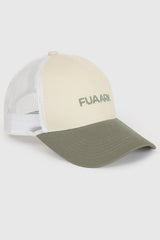 Sleek Trucker  Cap Beige/Olive