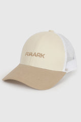 Sleek Trucker  Cap Beige/White