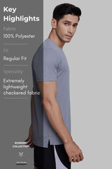 Checks Running T-shirt Ultimate Grey