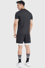 Checks Running T-shirt Black