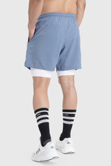 2 in 1 Laser Shorts Raw Steel
