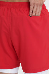 2 in 1 Laser Shorts Red