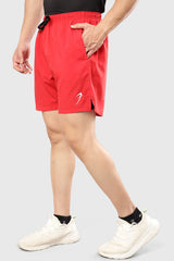 2 in 1 Compression Shorts Red