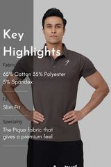 Polo T-shirt Gunmetal
