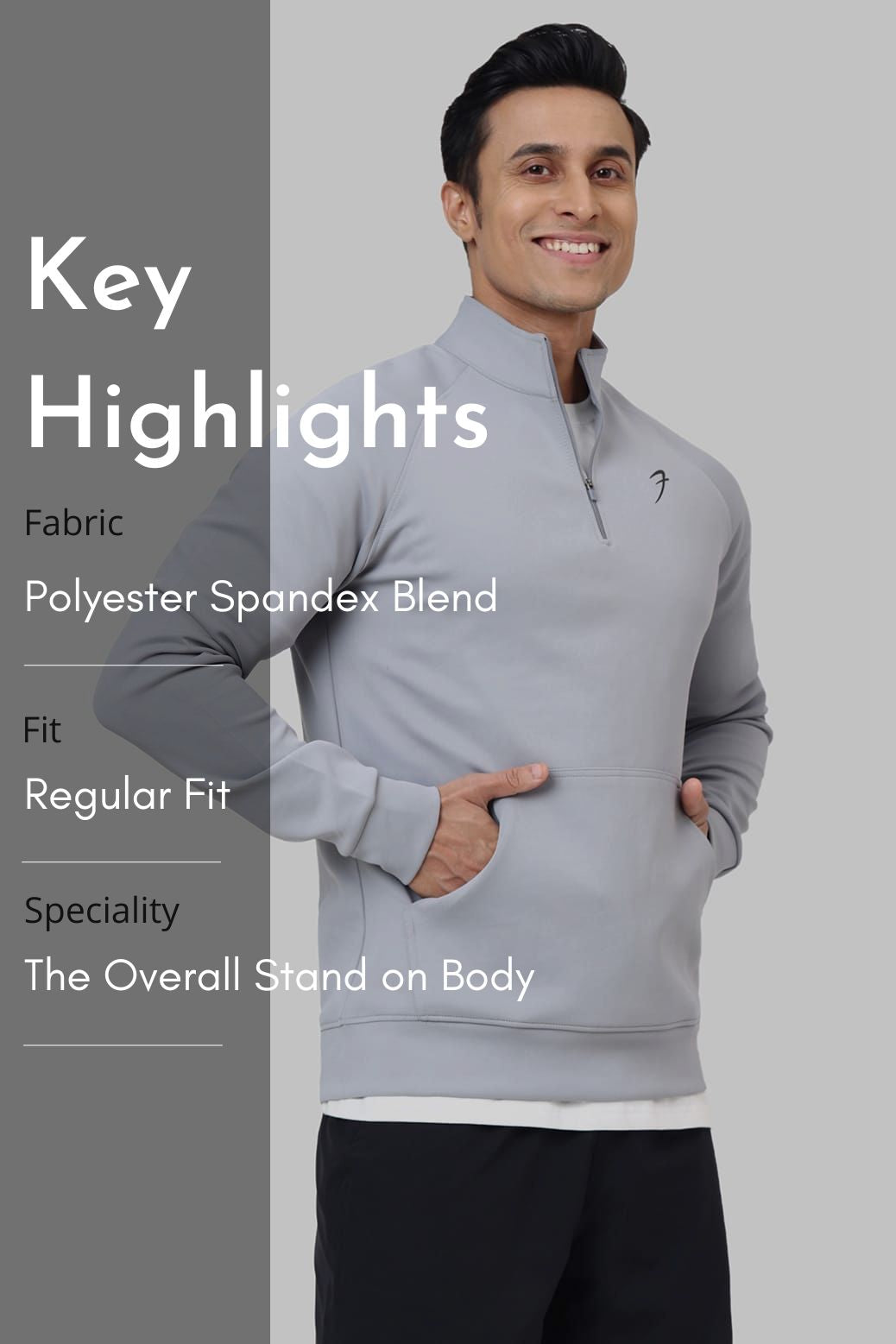 Ontrack Pullover Light Grey