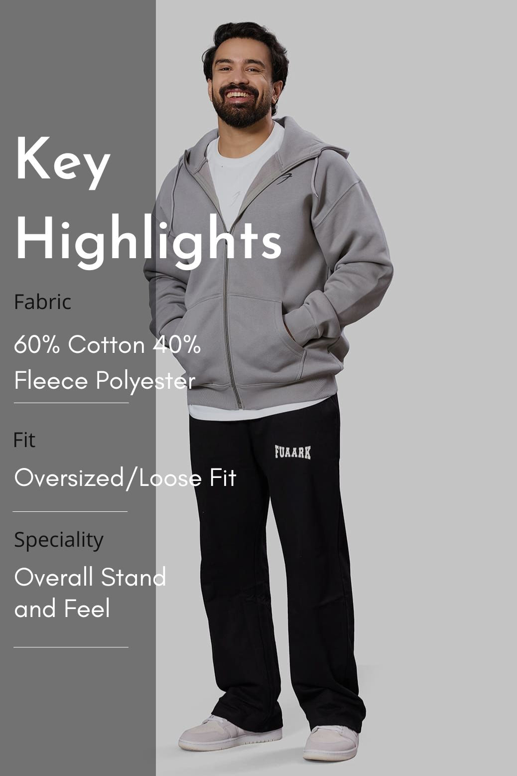 Brookline Oversized Jacket Grey