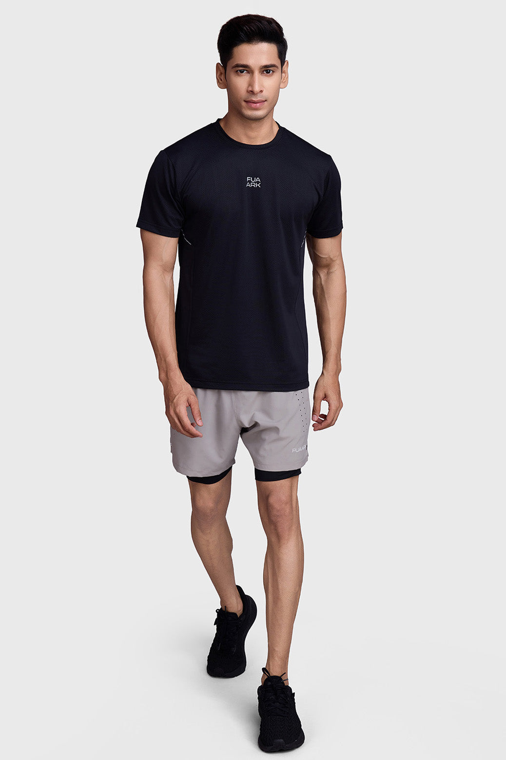2 in 1 Laser Short Beige/Black