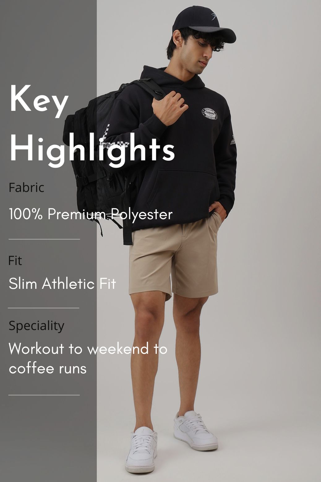 All Day Slim Shorts Beige