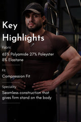 Strength Seamless T-shirt Brown