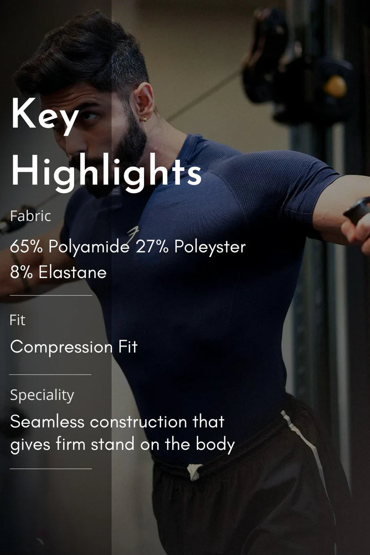 Strength Seamless T-shirt Navy