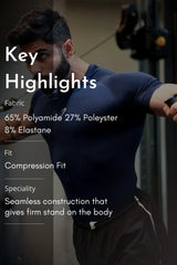 Strength Seamless T-shirt Navy