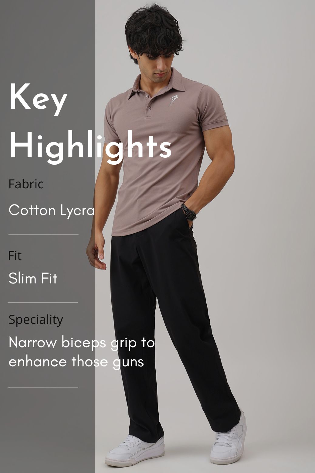 Polo T-shirt Pastel Brown