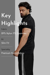 Obsidian Polo T-shirt Black