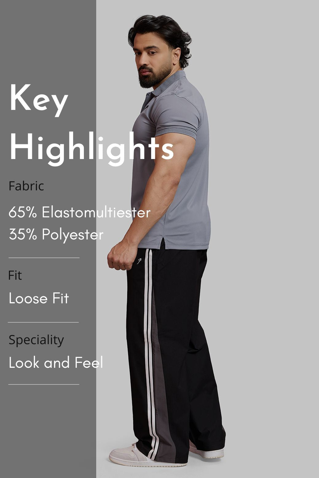 Obsidian Polo T-shirt Light Grey