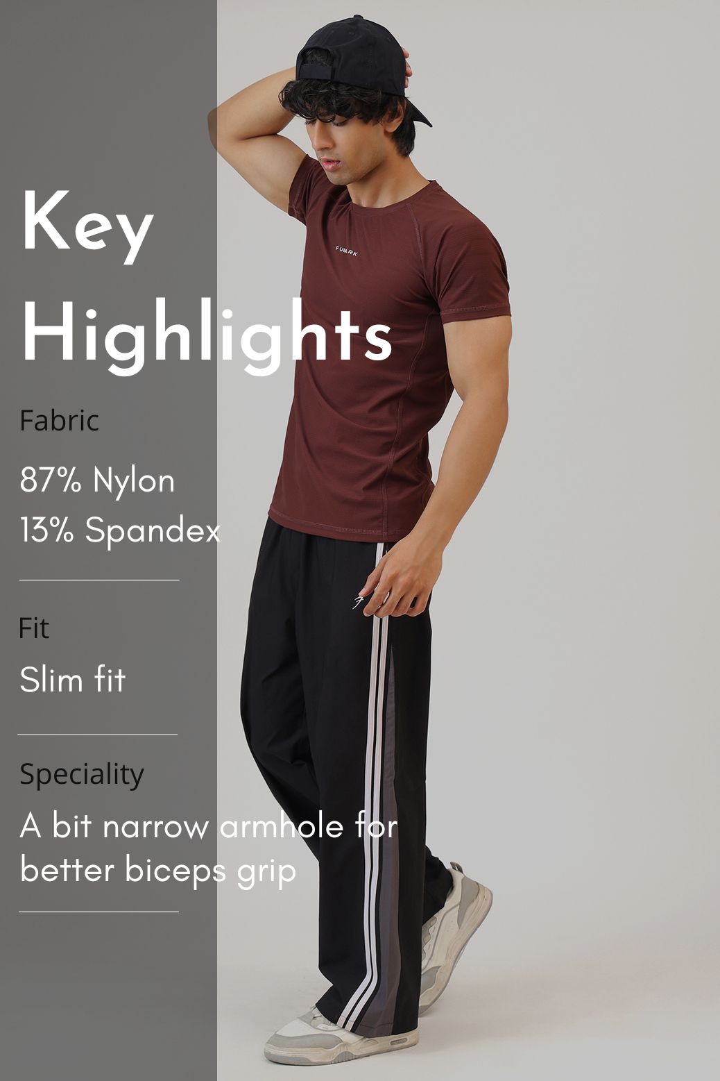 Blaze Nylon T-shirt Brown