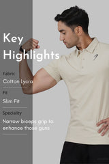 Polo T-shirt Beige