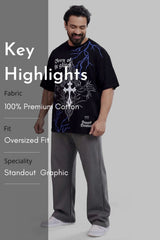Born Of The Glitch Oversized T-shirt Black
