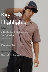 Ashline Oversized Shirt Pastel Brown